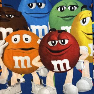 M&M Fleece Throw Blanket 60x50 Mars M&Ms Chocolate Candy 6 Character Colors